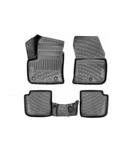 Πατάκια Σκαφάκια 3D Από Λάστιχο TPE Για Peugeot E-2008 22+ Ηλεκτρικό (EV) Rizline 4 Τεμάχια Μαύρα 