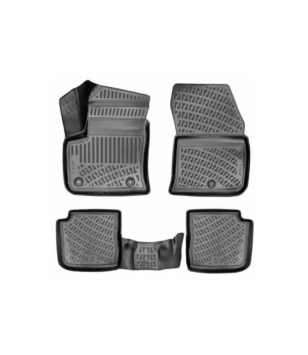 Πατάκια Σκαφάκια 3D Από Λάστιχο TPE Για Peugeot E-2008 22+ Ηλεκτρικό (EV) Rizline 4 Τεμάχια Μαύρα