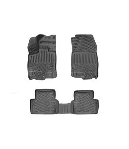 Πατάκια Σκαφάκια 3D Από Λάστιχο TPE Για Peugeot 3008 24+ Hybrid Rizline 4 Τεμάχια Μαύρα 