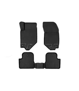 Πατάκια Σκαφάκια 3D Από Λάστιχο TPE Για Opel Corsa F 19+, Mokka 19+ / Peugeot 208 19+, 2008 19+ Rizline Premium 4 Τεμάχια Μαύρα 
