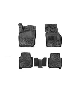 Πατάκια Σκαφάκια 3D Από Λάστιχο TPE Για Skoda Kodiaq 2024- Rizline 4 Τεμάχια Μαύρα 