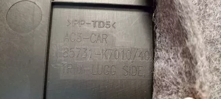 Πλαϊνό Αριστερό Κάλυμμα Πορτμπαγκάζ από Hyundai i10 - 85731-K7010 85738-K7000 92620-K7000 