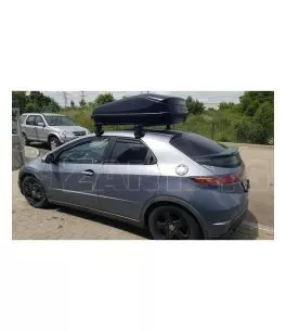 Μπαγκαζιέρα οροφής Junior Easy 145x94x40cm με μονόπλευρο άνοιγμα και κλειδί, 420 λίτρα - μαύρη 