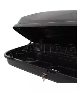 Μπαγκαζιέρα οροφής Junior Easy 180x78x40cm με μονόπλευρο άνοιγμα και κλειδί, 430 λίτρα - μαύρη 
