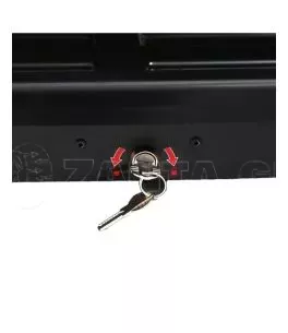 Μπαγκαζιέρα οροφής Junior Altro 185x80x41cm με διπλό άνοιγμα με κλειδί, 460 λίτρα - μαύρη 