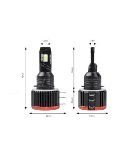 ΛΑΜΠΕΣ LED H15 9-16V 90W 6.500K 9900lm CANBUS ΜΕ ΑΝΕΜΙΣΤΗΡΑΚΙ X3 SERIES AMIO - 2ΤΕΜ. 