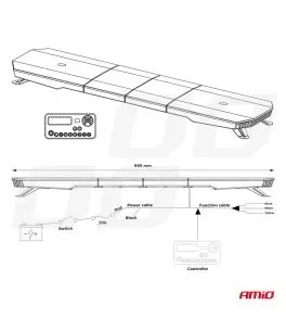 ΣΤΡΟΜΠΟ ΜΠΑΡΑ 12/24V 156xSMD LED 46'' 51 ΧΡΗΣΕΩΝ ΜΕ ΦΙΣ ΑΝΑΠΤΗΡΑ ΒΙΔΩΤΗ 1168x280X82mm​ ΑMiO - 1 TEM. 