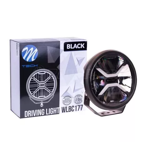 M-tech ΠΡΟΒΟΛΕΑΣ ΣΤΡΟΓΓΥΛΟΣ DRIVING LIGHT BLACK SERIES LED 12-48V 80W 5.700K 11.000lm 220mm mTECH -  1 ΤΕΜ. WLBC177/MT 
