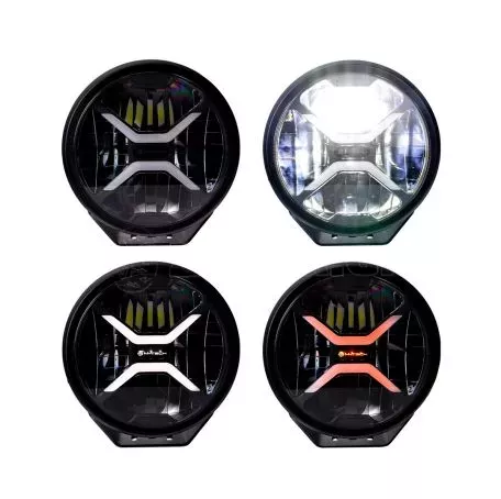M-tech ΠΡΟΒΟΛΕΑΣ ΣΤΡΟΓΓΥΛΟΣ DRIVING LIGHT BLACK SERIES LED 12-48V 80W 5.700K 11.000lm 220mm mTECH -  1 ΤΕΜ. WLBC177/MT 