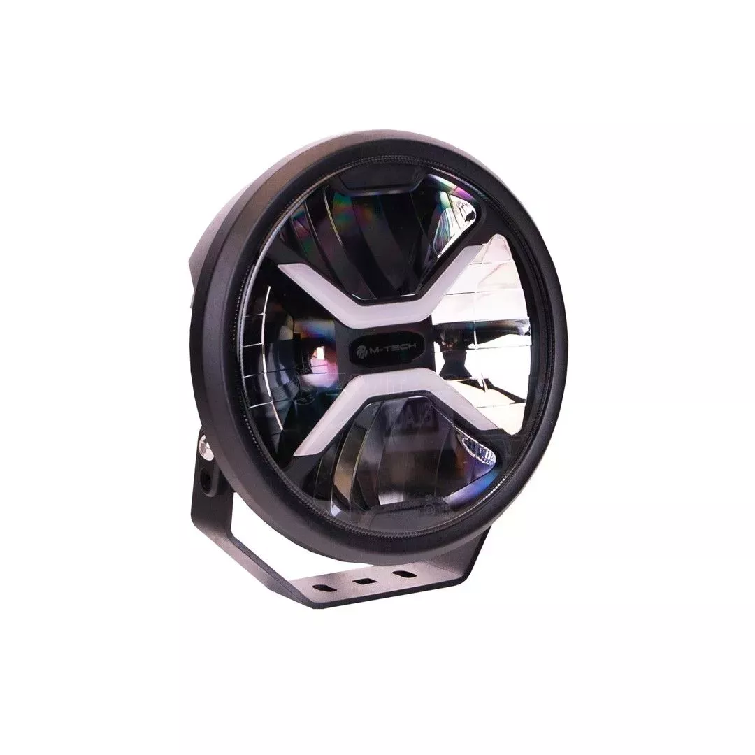M-tech ΠΡΟΒΟΛΕΑΣ ΣΤΡΟΓΓΥΛΟΣ DRIVING LIGHT BLACK SERIES LED 12-48V 80W 5.700K 11.000lm 220mm mTECH - 1 ΤΕΜ. WLBC177/MT