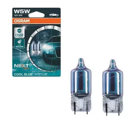 Λάμπες Αλογόνου T10 W5W 12V 5w Cool Blue Intense Next Generation Osram 2825CBN-02B 2 Τεμάχια 