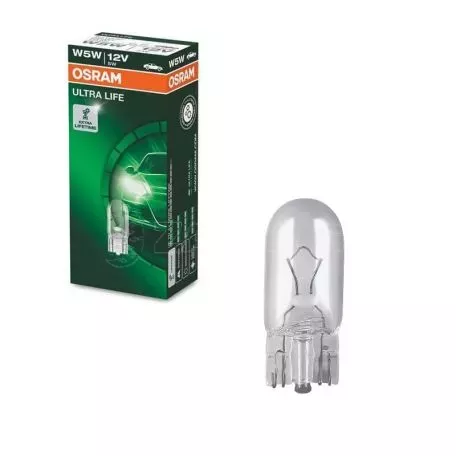 Λάμπα Αλογόνου T10 W5W 12V W2.1x9.5D Ultra Life Osram 2825ULT 1 Τεμάχιο 