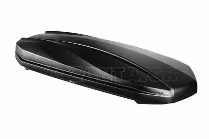 Μπαγκαζιέρα οροφής Junior Strike 199x84x35cm με διπλό άνοιγμα και κλειδί, 440 λίτρα - μαύρη γυαλιστερή 