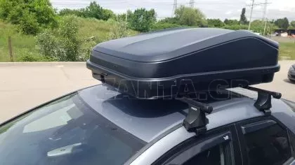 Μπαγκαζιέρα οροφής Junior Easy 145x94x40cm με μονόπλευρο άνοιγμα και κλειδί, 420 λίτρα - μαύρη 