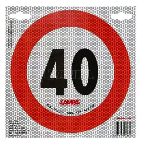 Lampa ΣΗΜΑ ΤΑΧΥΤΗΤΑΣ ΧΙΛΙΟΜΕΤΡΩΝ 40km/h ΑΥΤΟΚΟΛΛΗΤΟ LAMPA - 1 ΤΕΜ. L9793.5 