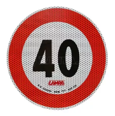 Lampa ΣΗΜΑ ΤΑΧΥΤΗΤΑΣ ΧΙΛΙΟΜΕΤΡΩΝ 40km/h ΑΥΤΟΚΟΛΛΗΤΟ LAMPA - 1 ΤΕΜ. L9793.5 