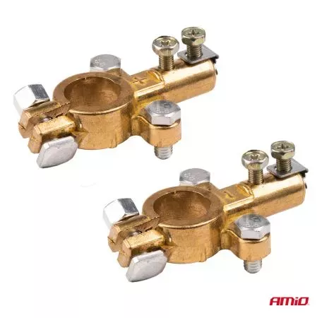 AMIO ΠΟΛΟΙ ΜΠΑΤΑΡΙΑΣ / ΑΚΡΟΔΕΚΤΕΣ ΟΡΕΙΧΑΛΚΟΥ 12V 800A AMIO - 2 τεμ. 04390/AM 