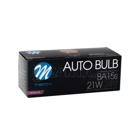 M-tech ΛΑΜΠΑΚΙΑ LED S25 24V 21W BA15s ΠΟΡΤΟΚΑΛΙ ΑΛΟΓΟΝΟΥ ΣΕ ΚΟΥΤΙ M-TECH - 10 ΤΕΜ. Z919/MT 