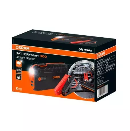 Osram ΕΚΚΙΝΗΤΗΣ ΜΠΑΤΑΡΙΑΣ/POWER BANK/ΦΑΚΟΣ/2xUSB (6000cc ΒΕΝΖΙΝΗ/3000cc DIESEL) 12V 13000mAh 490g OSRAM - 1 ΤΕΜ L.OBSL300/OA 