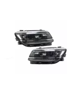 Μπροστινά Φανάρια Set Για Vw Tiguan II mk2 16+ DRL Led Matrix & Led Signal Dynamic R-Line Look H7/H7 Με Μοτέρ Carner 