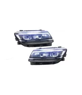 Μπροστινά Φανάρια Set Για Vw Tiguan II mk2 16+ DRL Led Matrix & Led Signal Dynamic R-Line Look H7/H7 Με Μοτέρ Carner 