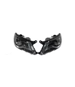 Μπροστινά Φανάρια Set Για Vw Tiguan mk1 07-11 DRL Μαύρα H7/H7 Με Μοτέρ  Carner 