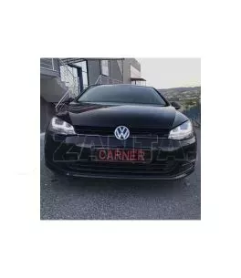 Μπροστινά Φανάρια Set Για Vw Golf VII (7) 12-17 U-Type DRL & Led Φλας Dynamic GTI R-Line Look Μαύρα H7/H7 Με Μοτέρ Carner 