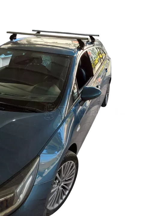 MENABO Kit Μπάρες - Πόδια MENABO αλουμινίου OMEGA LARGE για Opel Astra K Sports Tourer 2016-2021 με εφαπτόμενες παράλληλες μπάρες - 2 τεμάχια ΜΠ.OASTRAK.27