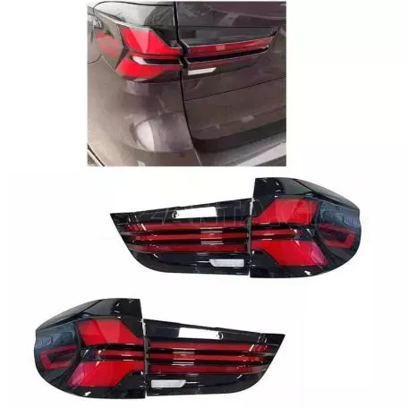 Πισινά Φανάρια Set Για Bmw X5 F15 (2013-2018) Led Bar Upgrade to G05 LCI Look Smoke 