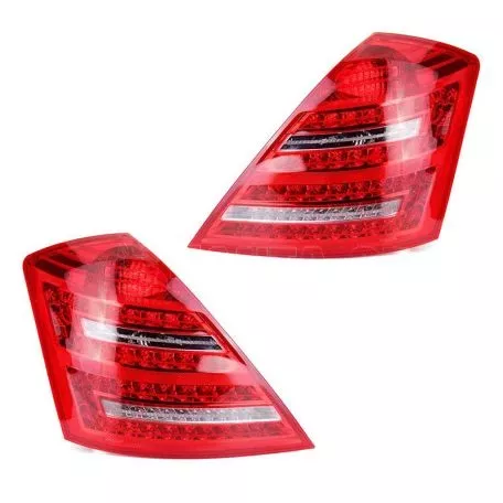 Πισινά Φανάρια Set Για Mercedes-Benz S-Class W221 05-09 Led Κόκκινο/Crystal Carner 