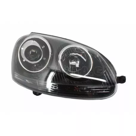 Μπροστινά Φανάρια Set Για Vw Golf V (5) 03-08 Projectors GTI / R32 Look Μαύρα H7/H7 Με Μοτέρ & E-Mark Carner 