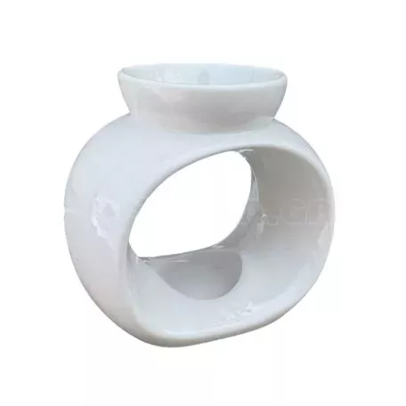 Κεραμικός Αρωματιστής Οβάλ 10,5 x 11,4cm Λευκό Themagio 77022 