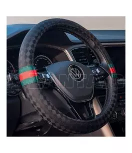 ΚΑΛΥΜΜΑ ΤΙΜΟΝΙΟΥ G STYLE ΜΕ ΣΧΕΔΙΟ ΤΥΠΟΥ GUCCI ΜΑΥΡΟ ΟΙΚΟΛΟΓΙΚΟ ΥΦΑΣΜΑ 37-39cm SIMONI RACING - 1 TEM. 