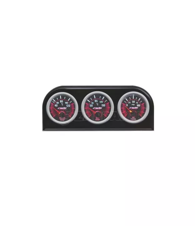 ΒΑΣΗ/ΘΗΚΗ 3 ΟΡΓΑΝΩΝ 52mm ΓΙΑ ΤΗΝ ΘΕΣΗ RADIO-CD 1DIN ΜΗΚΟΥΣ 189mm ΣΕ ΜΑΥΡΟ ΧΡΩΜΑ SIMONI RACING - 1 τεμ.