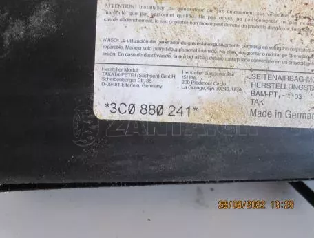 ΑΡΙΣΤΕΡΟΣ ΑΕΡΟΣΑΚΟΣ ΚΑΘΙΣΜΑΤΟΣ ΓΙΑ VW PASSAT '05-'11 ΚΩΔΙΚΟΣ 3C0880241 