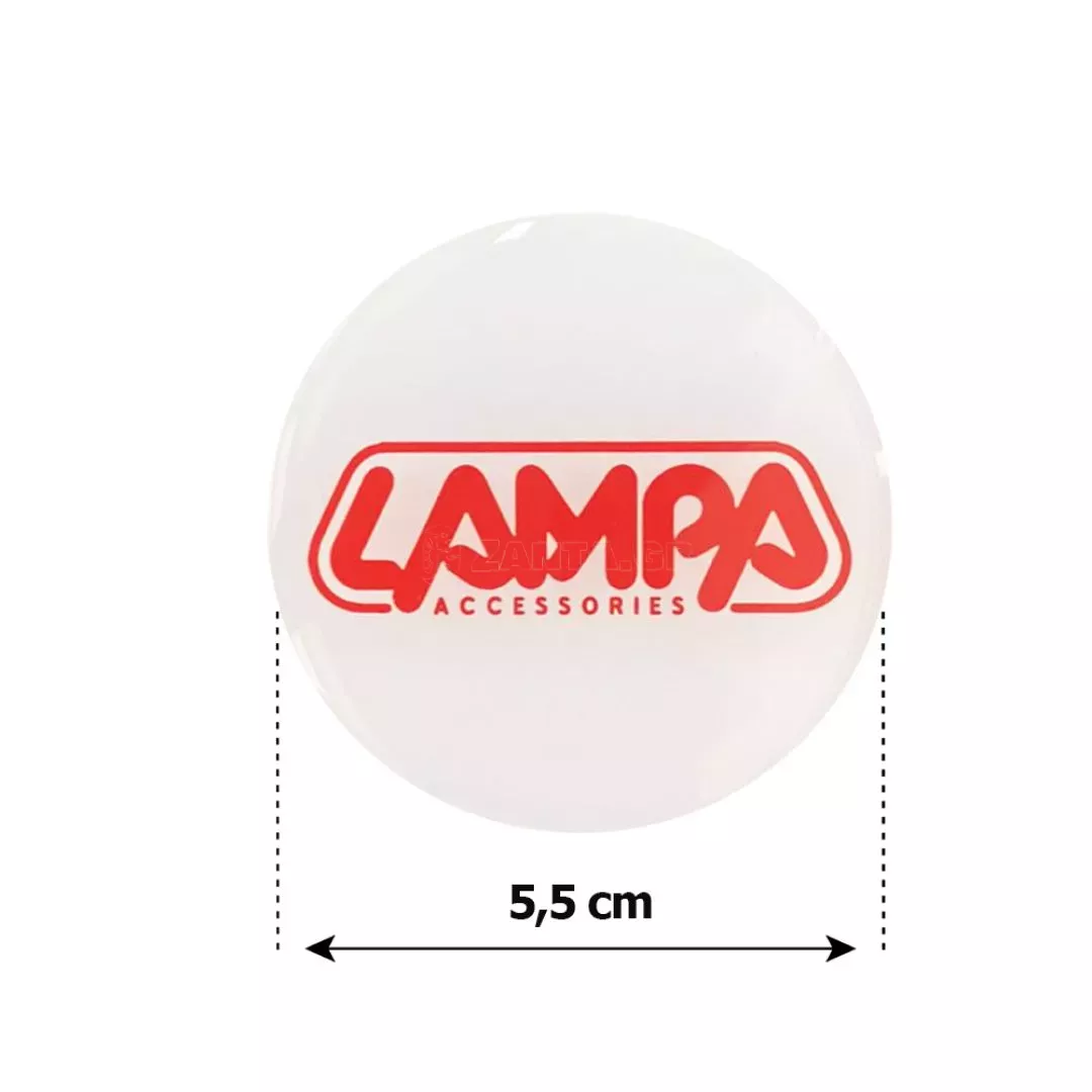 RACE AXION LAMPA ΑΥΤΟΚΟΛΛΗΤΑ ΖΑΝΤΩΝ 5,5 cm ΛΕΥΚΟ/ΚΟΚΚΙΝΟ ΣΜΑΛΤΟΥ - 4 ΤΕΜ. ΑΥΤ.LAMPA/2