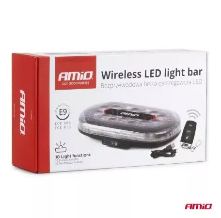 AMIO ΦΑΡΟΣ/ΣΤΡΟΜΠΟ ΜΠΑΡΑ R65 R10 12/24V 26W LED ΠΟΡΤΟΚΑΛΙ 10 ΧΡΗΣΕΩΝ ΜΕ ΜΑΓΝΗΤΙΚΗ ΒΑΣΗ 326x186x63mm ΑΜΙΟ - 1 ΤΕΜ. 04369/AM 