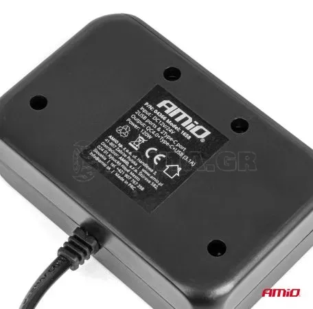 AMIO ΑΝΤΑΠΤΟΡΑΣ ΑΝΑΠΤΗΡΑ 12/24V 120W ΨΗΦΙΑΚΟΣ ΜΑΥΡΟΣ/3 ΘΕΣΕΙΣ/2xUSB-A + 1xUSB-C QC 4.0  ΜΕ ΚΑΛΩΔΙΟ 80cm AMIO - 1 Τεμ. 04366/AM 