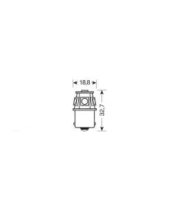 R5W BA15s 24/28V 6SMDX1CHIP LED 20lm ΠΟΡΤΟΚΑΛΙ ΚΟΥΤΙ LAMPA - 20 ΤΕΜ. 