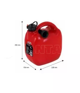 Μπετόνι - Δοχείο Καυσίμων Πλαστικό Κόκκινο 5 Lt Feral 