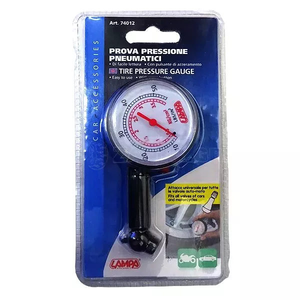 Lampa ΜΕΤΡΗΤΗΣ ΠΙΕΣΗΣ ΑΕΡΑ ΕΛΑΣΤΙΚΩΝ 3,5BAR (KG/CM2) / 50PSI (LBS/IN2) L7401.2