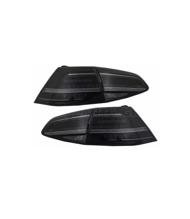Πισινά Φανάρια Set Για Vw Golf VII 7 & 7.5 11-19 Led Bar Dynamic Facelift 7.5 GTI/R Look Φιμέ VLand