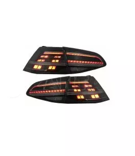 Πισινά Φανάρια Set Για Vw Golf VII 7 & 7.5 11-19 Led Bar Dynamic Facelift 7.5 GTI/R Look Φιμέ VLand 