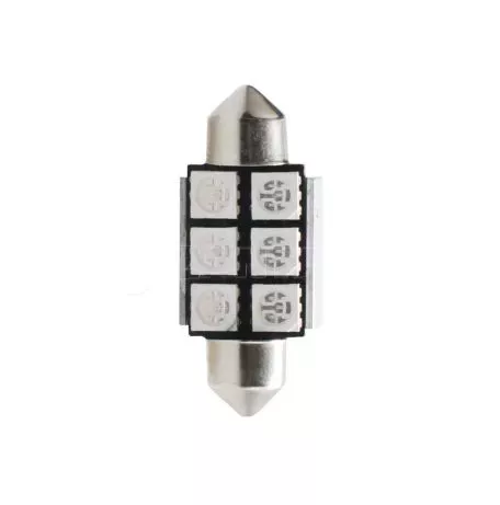 M-tech ΛΑΜΠΑΚΙΑ ΠΛΑΦΟΝΙΕΡΑΣ C5W/C10W 12V 1,44W SV8,5 36mm CAN-BUS+RADIATOR LED 6xSMD5050 PREMIUM ΜΠΛΕ 1ΤΕΜ. L306B/MT 