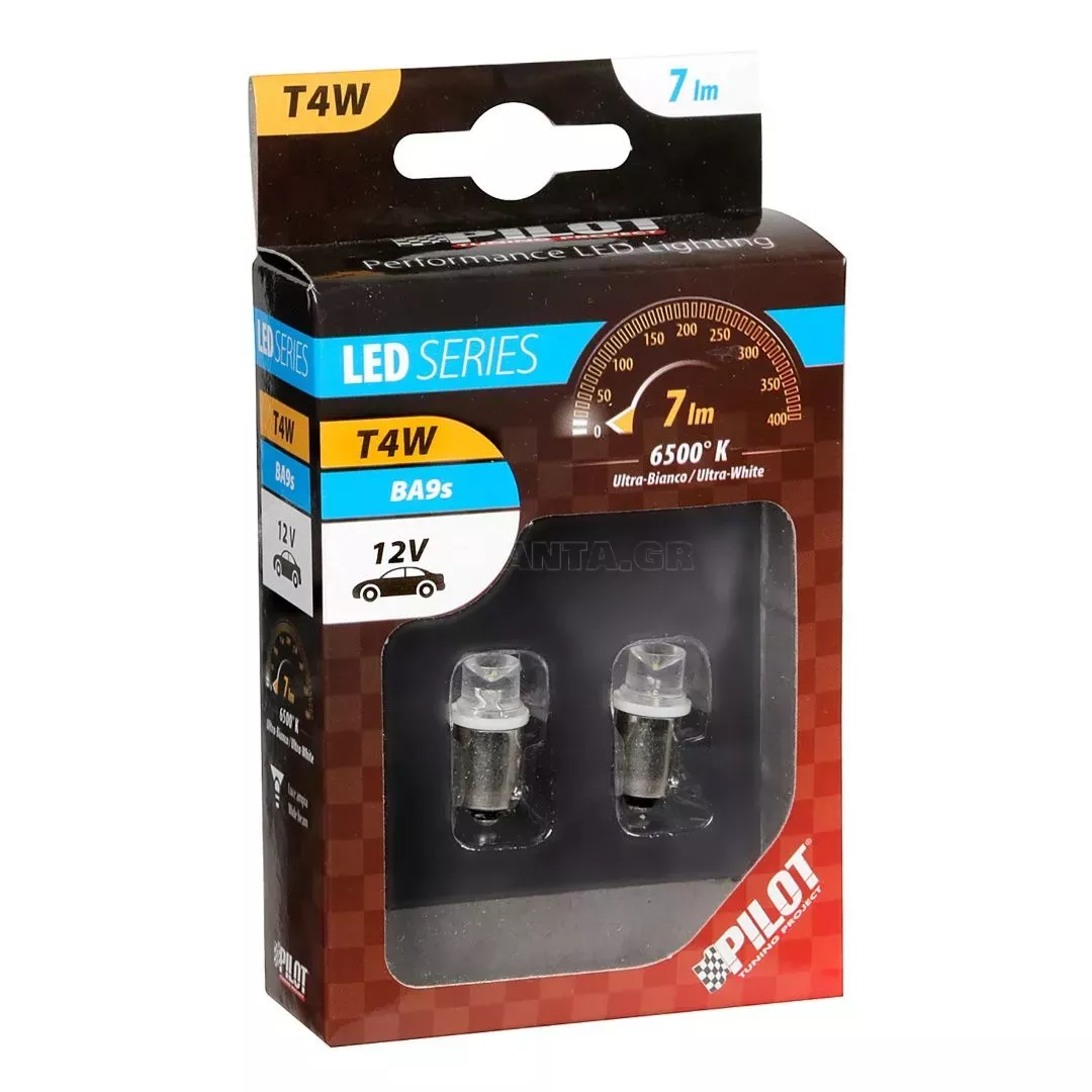 Lampa T4W 12V BA9s 1LED ΛΕΥΚΟ (ΜΠΑΓΙΟΝΕΤ) BLISTER 2ΤΕΜ. 5840.4-LM