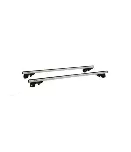 Μπάρες Οροφής Αλουμινίου Universal Rackit RK004-1 120cm Railing System Σετ Με Πόδια Και Κλειδαριά Ασημί 2 Τεμάχια 