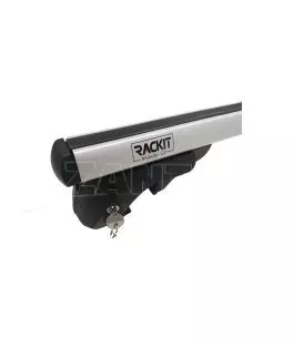Μπάρες Οροφής Αλουμινίου Universal Rackit RK004-1 120cm Railing System Σετ Με Πόδια Και Κλειδαριά Ασημί 2 Τεμάχια 