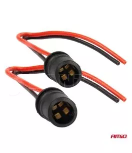 ΦΙΣΑ 12/24V  ΓΙΑ ΛΑΜΠΕΣ T10/ W5W/ W3W/ W16W ME ΚΑΛΩΔΙΟ ΑΜΙΟ - 2 ΤΕΜ. 