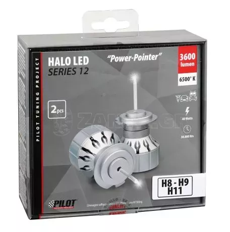 Lampa H8/H9/H11 9>32V 6.500K 3.600LM 40W PX26D HALO LED SERIES 12 POWER-POINTER LED KIT 2ΤΕΜ. L5774.6 