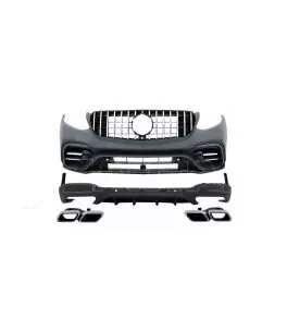 Body Kit Για Mercedes-Benz GLC SUV X253 2015-2019 Amg Line GLC63Amg Look Με Προφυλακτήρες, Μάσκα, Μπούκες 